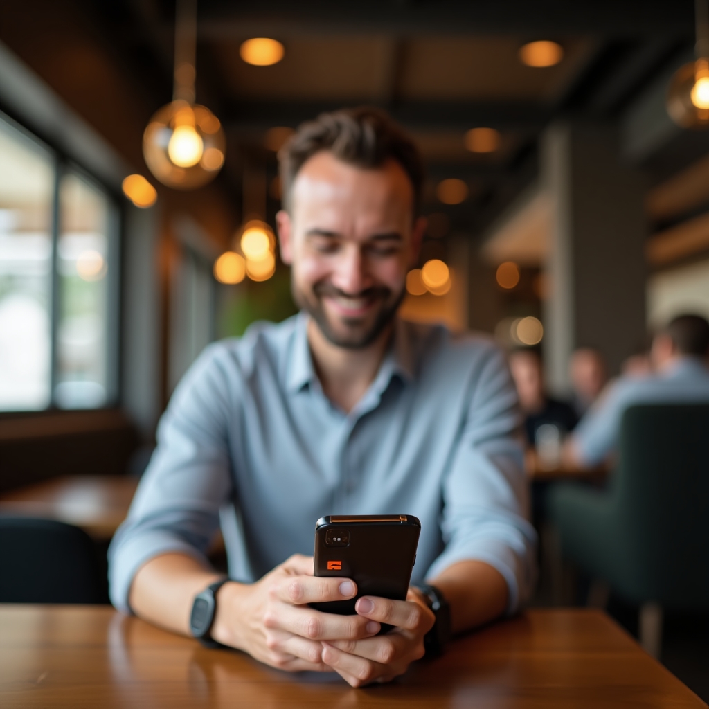 Person checking gift card balance